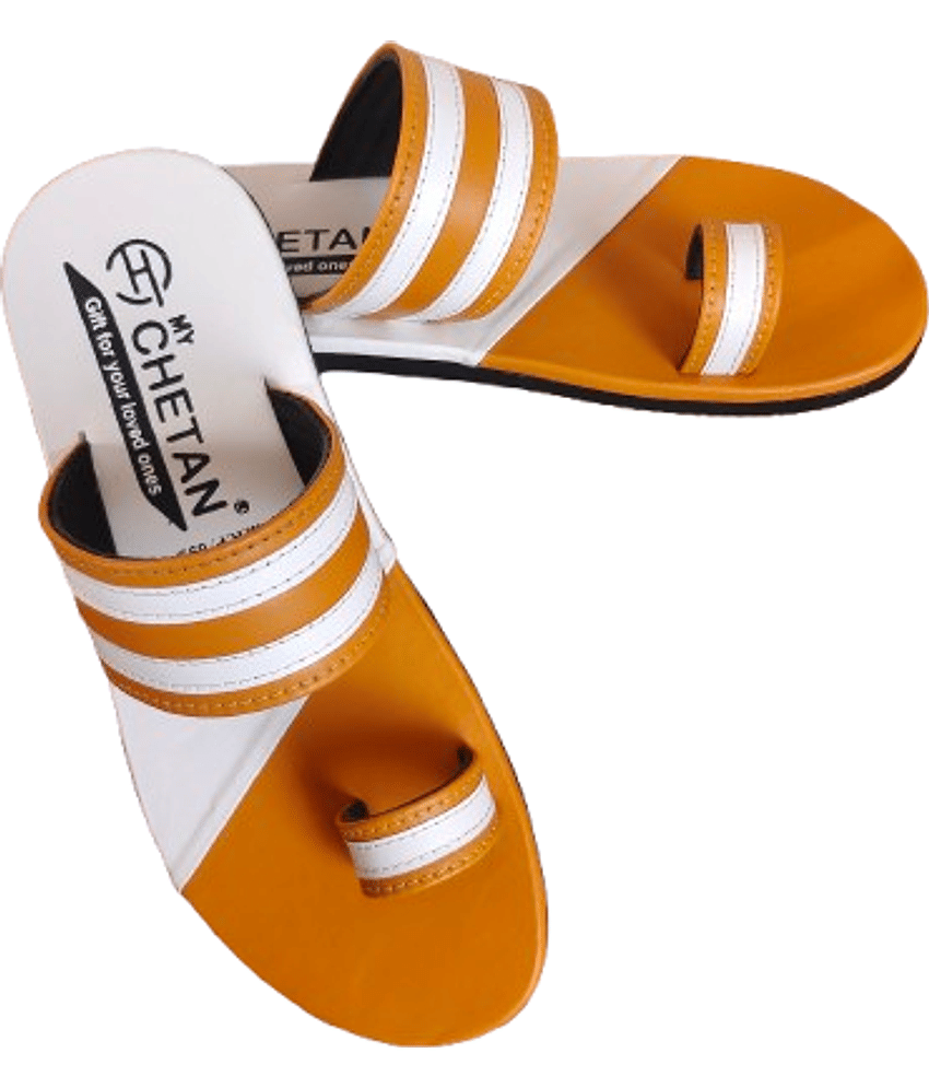 My Chetan Mustard Men's Thong Flip Flop