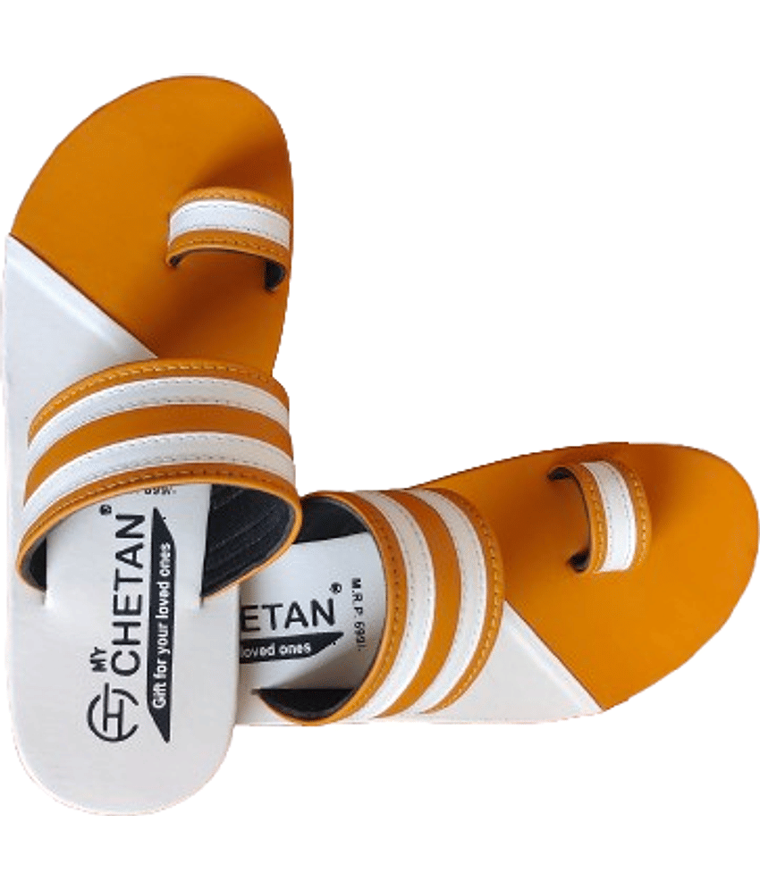 My Chetan Mustard Men's Thong Flip Flop view 2