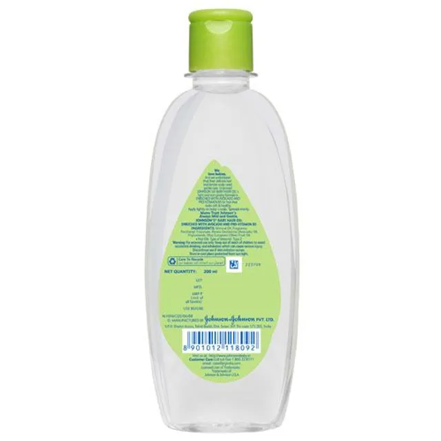 Johnson's Baby Hair Oil Avocado & Pro Vitamin B 200 Ml view 2