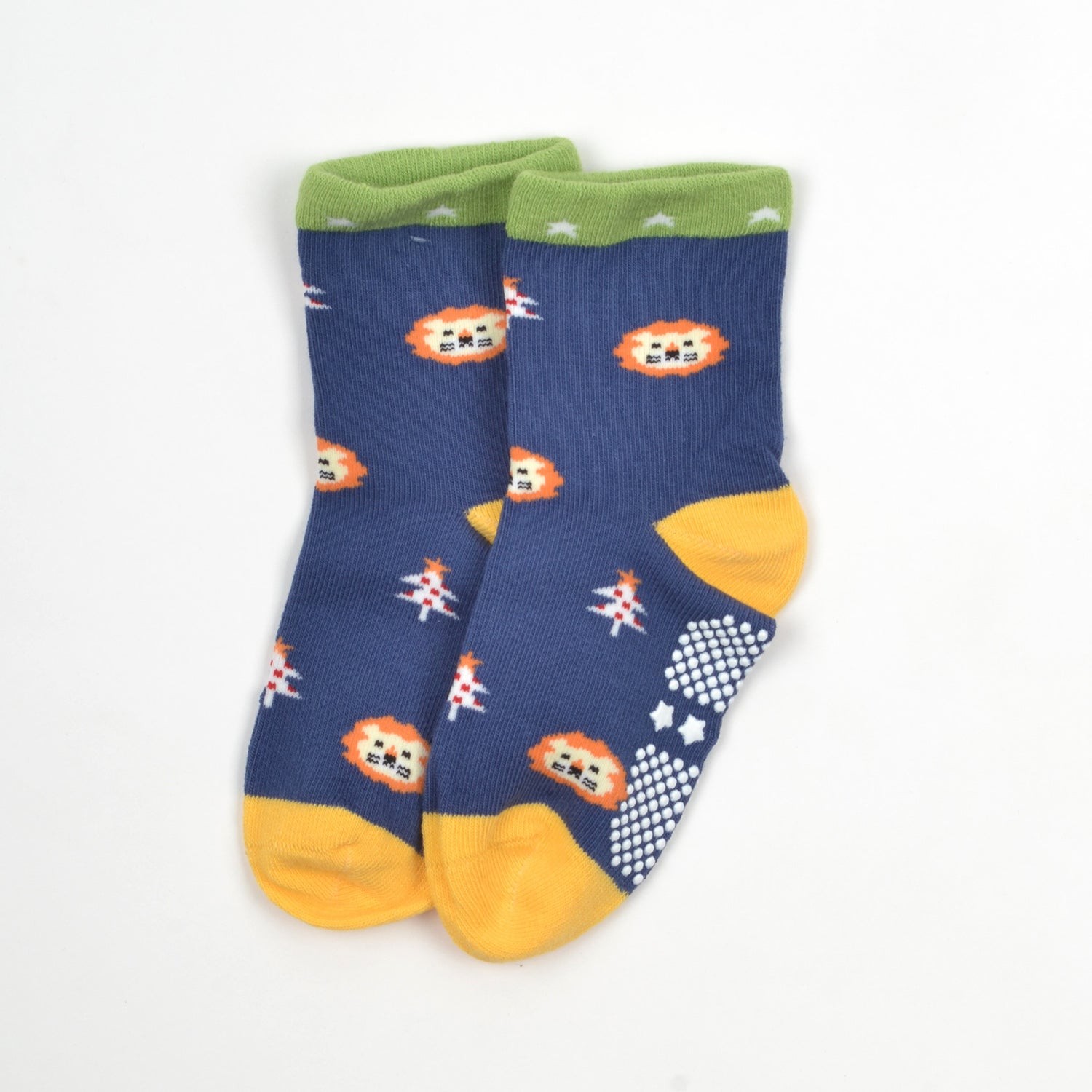 Baby Organic Cotton Antiskid Cute Detailed Socks - Multi Colour - Pack of 6 view 2
