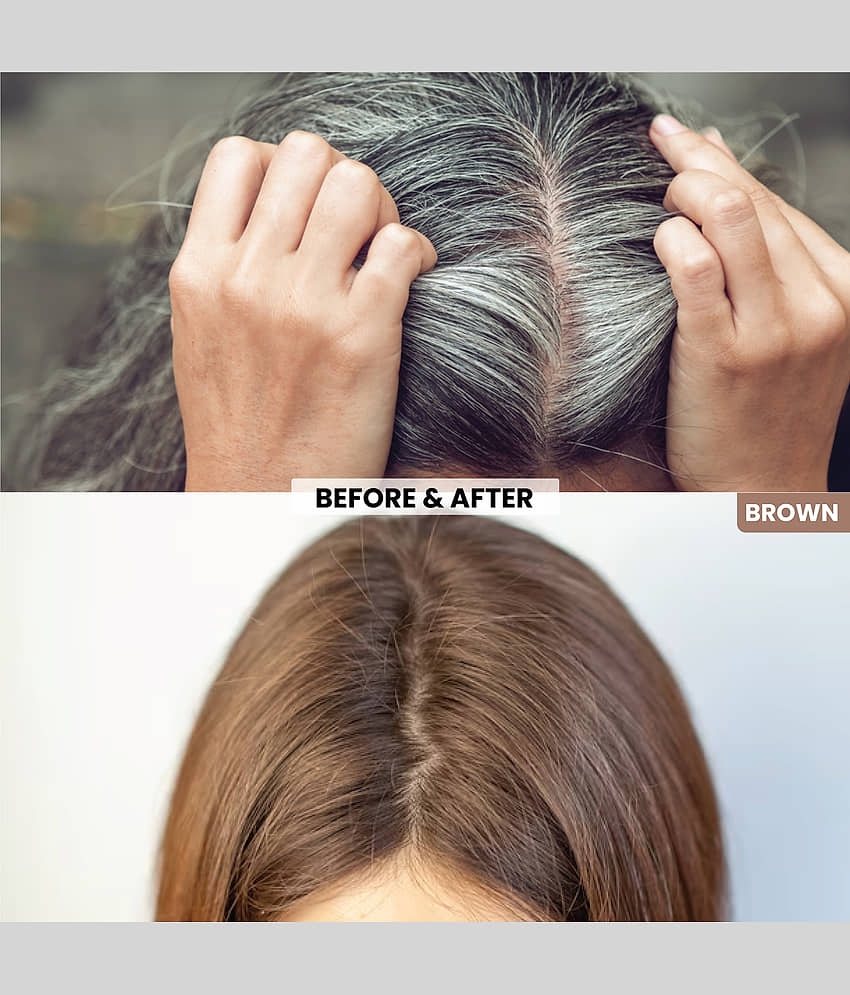 VIP Hair Colour Shampoo Natural Permanent Hair Color 20 mL Brown view 2