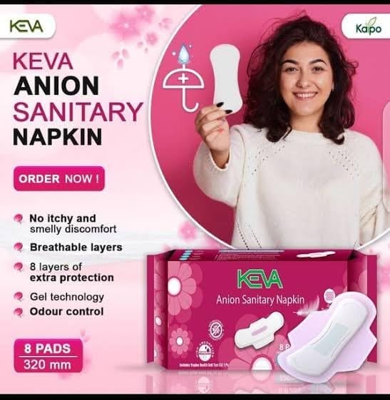 Keva Anion Sanitary Pad, 320 mm, 8 pad X 3, Pack of 3 view 2