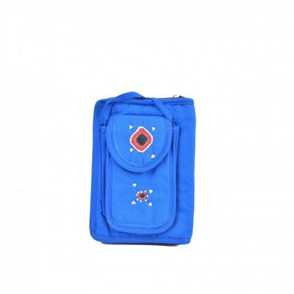 Banjara Handmade Cell Cover Bag Blue Color view 2