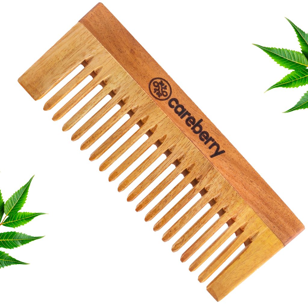 Careberry's Neem Nirvana Shampoo Comb | Reduce Breakage and Hairfall | Neem Comb For Detangling and Hair Growth view 2