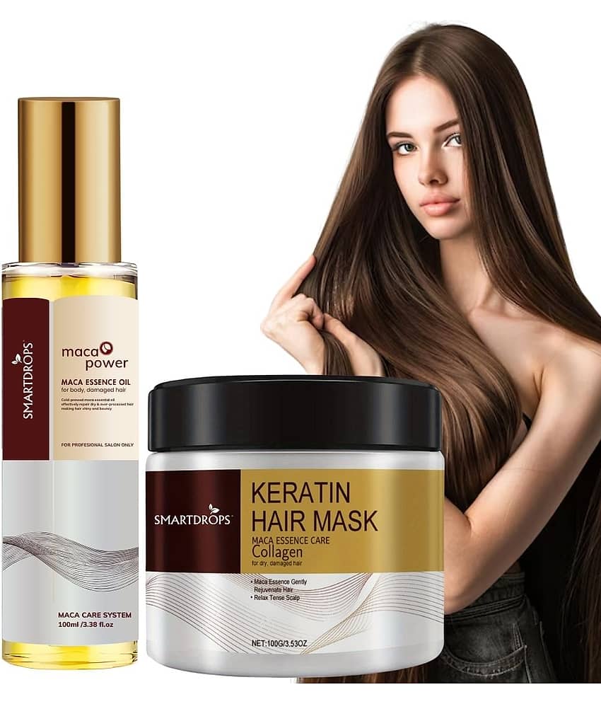 Hair Mask for Dry & Damaged Hair + Essential Oil for Hair Growth | Hair Combo for Men & Women