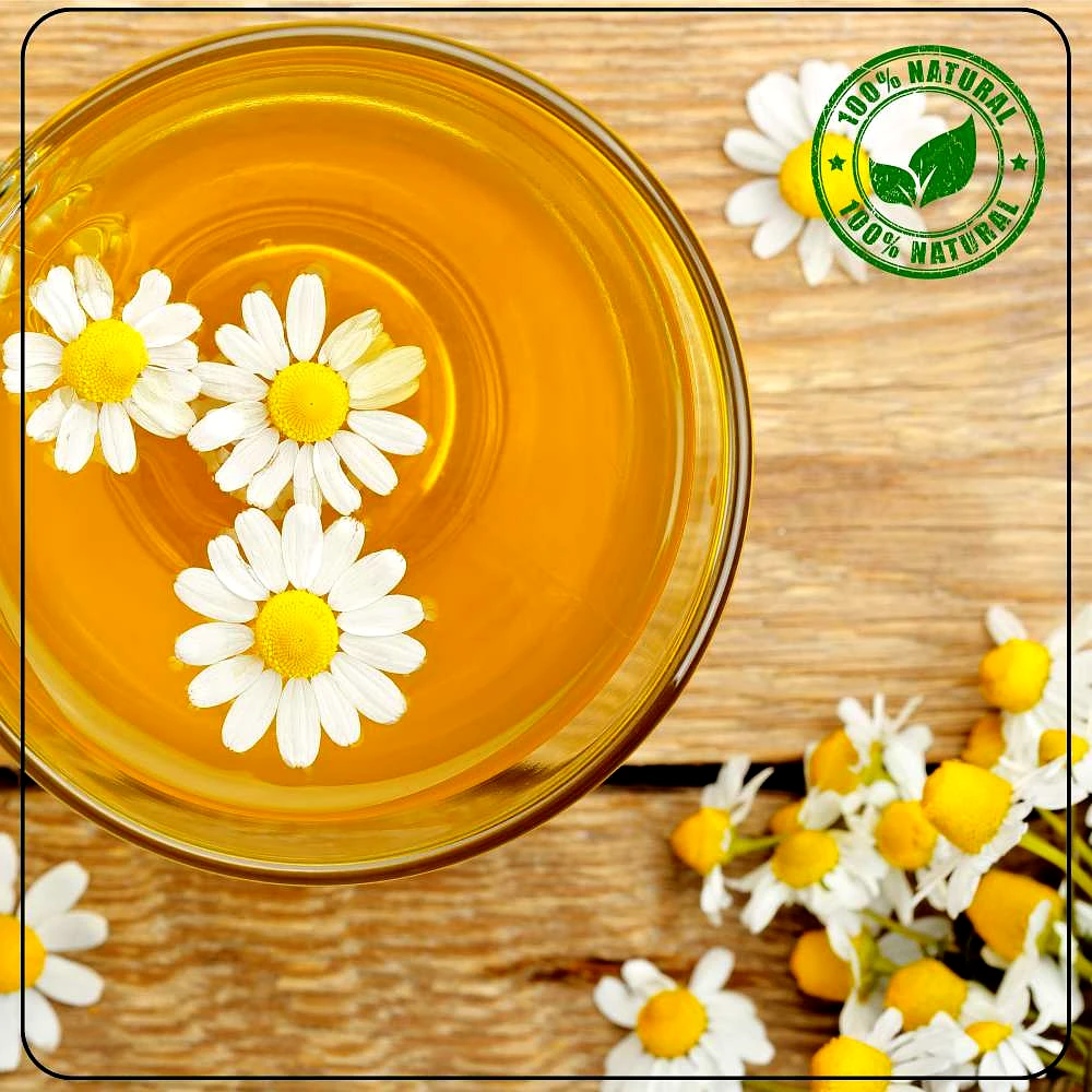 CALMING Chamomile Flower Decaf Tisane - Decaf Infusion for Restful Sleep & Calm (50 gm - Makes 25 Cups of Tea) by M/S RADHIKAS FINE TEAS AND WHATNOTS view 2