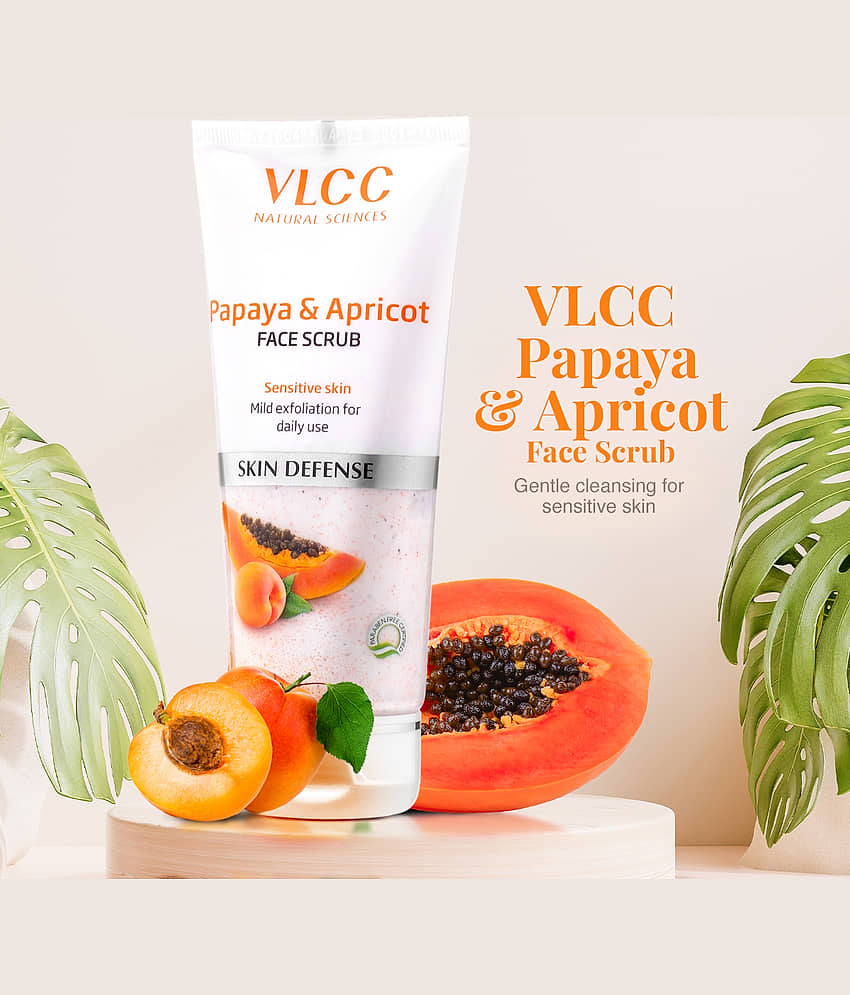 Vlcc Papaya & Apricot Face Scrub , 80G , Removes Blackheads & Whiteheads view 2