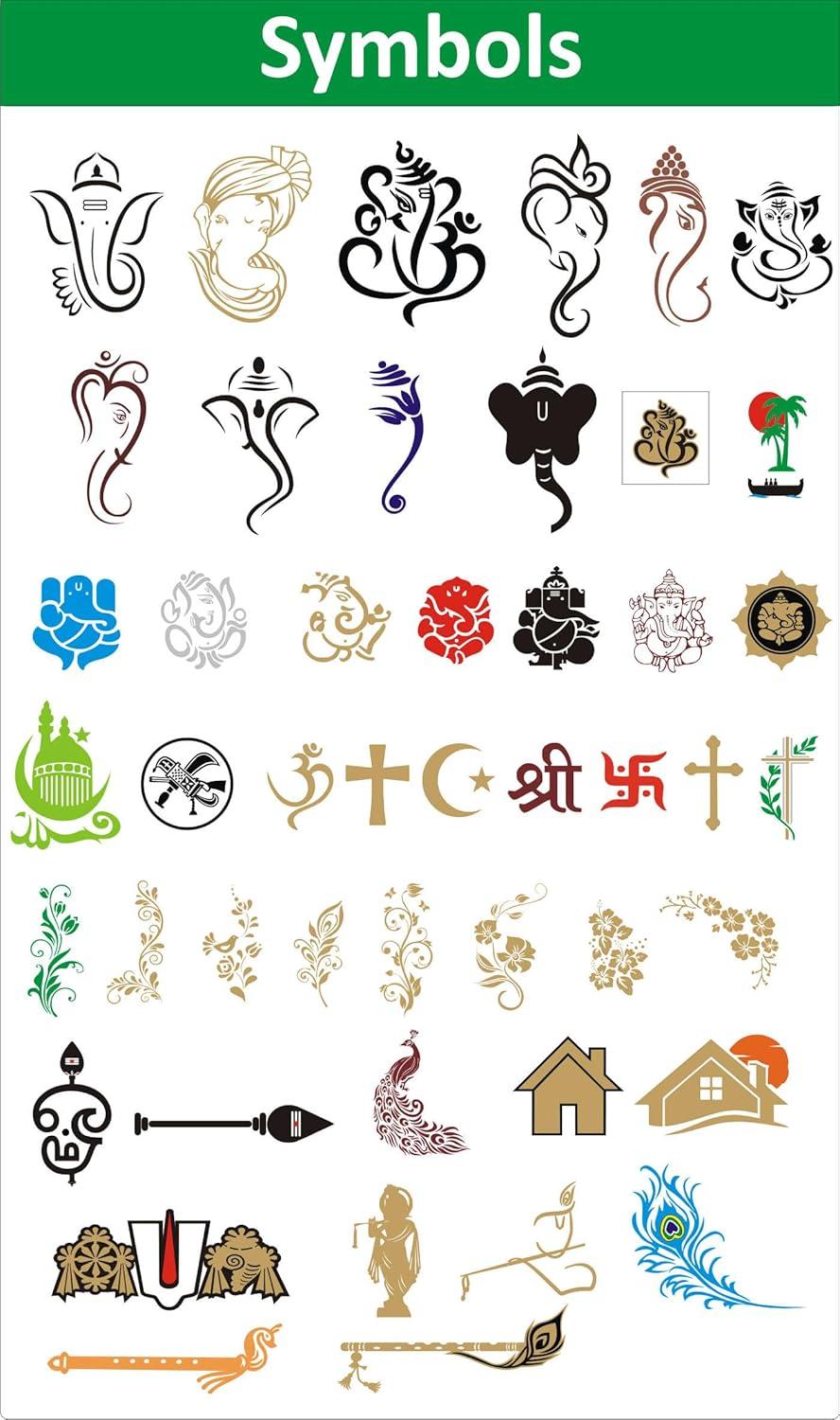 Acrylic House Name Plate with Lord Vinayaka and Sacred Symbols view 2