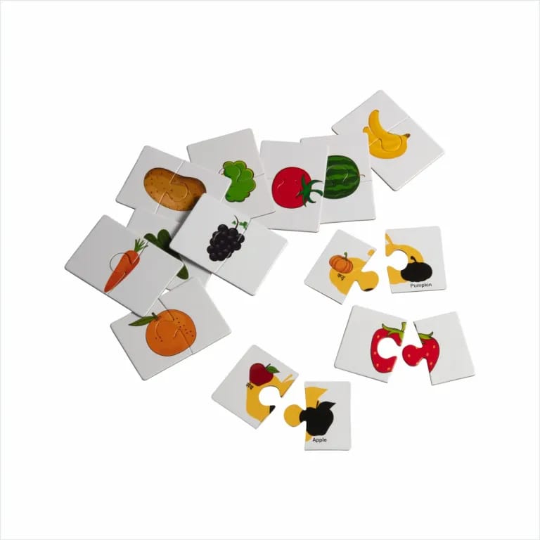 2pcs Fruits & Vegetables Puzzles-24 pcs Set| Eco-friendly Montessori toys | D’bebé toys view 2