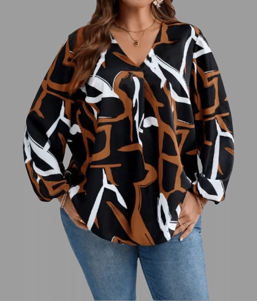 Heavenly Attire Women's Cotton Regular Top ( Brown ) view 2