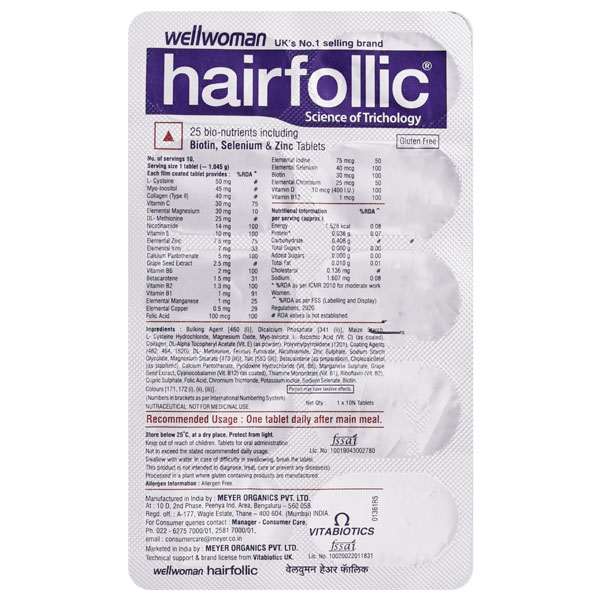 Wellwoman - Tab Hairfolic 10 Tab view 2