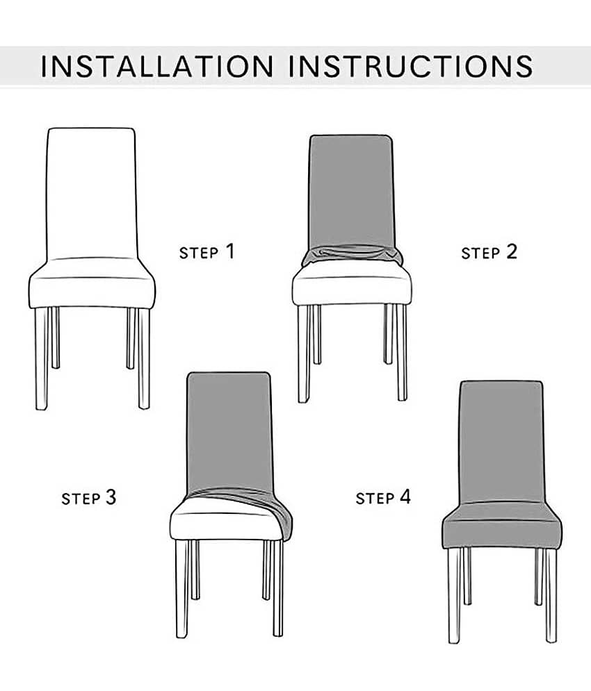 MAHALUXMI COLLECTION 1 Seater Polyester Chair Cover ( Pack of 4 ) view 2