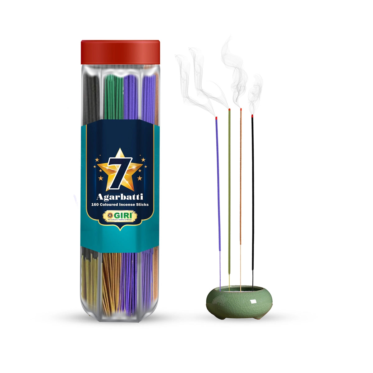 Giri Seven Star Incense Sticks - 140 Sticks | 7 Star Agarbatti | Agarbathi for Pooja view 2