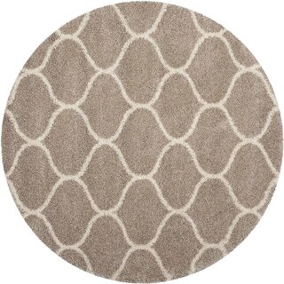 GALLERY HOME Silky Smooth Anti-Skid Shaggy Round Carpet with 2 inch Thickness (3 x 3 Round, Gold M4) view 2
