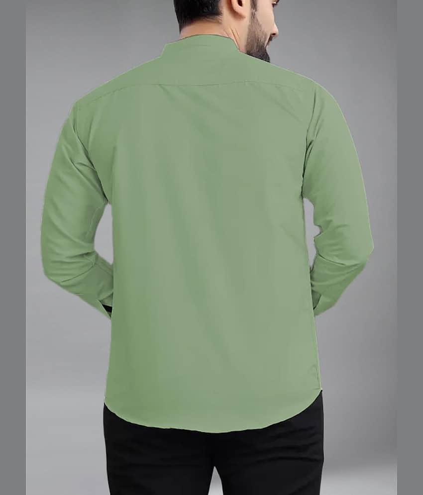 BHUVIKOO Cotton Blend Slim Fit Solids Full Sleeves Men's Casual Shirt - Khaki ( Pack of 1 ) view 2
