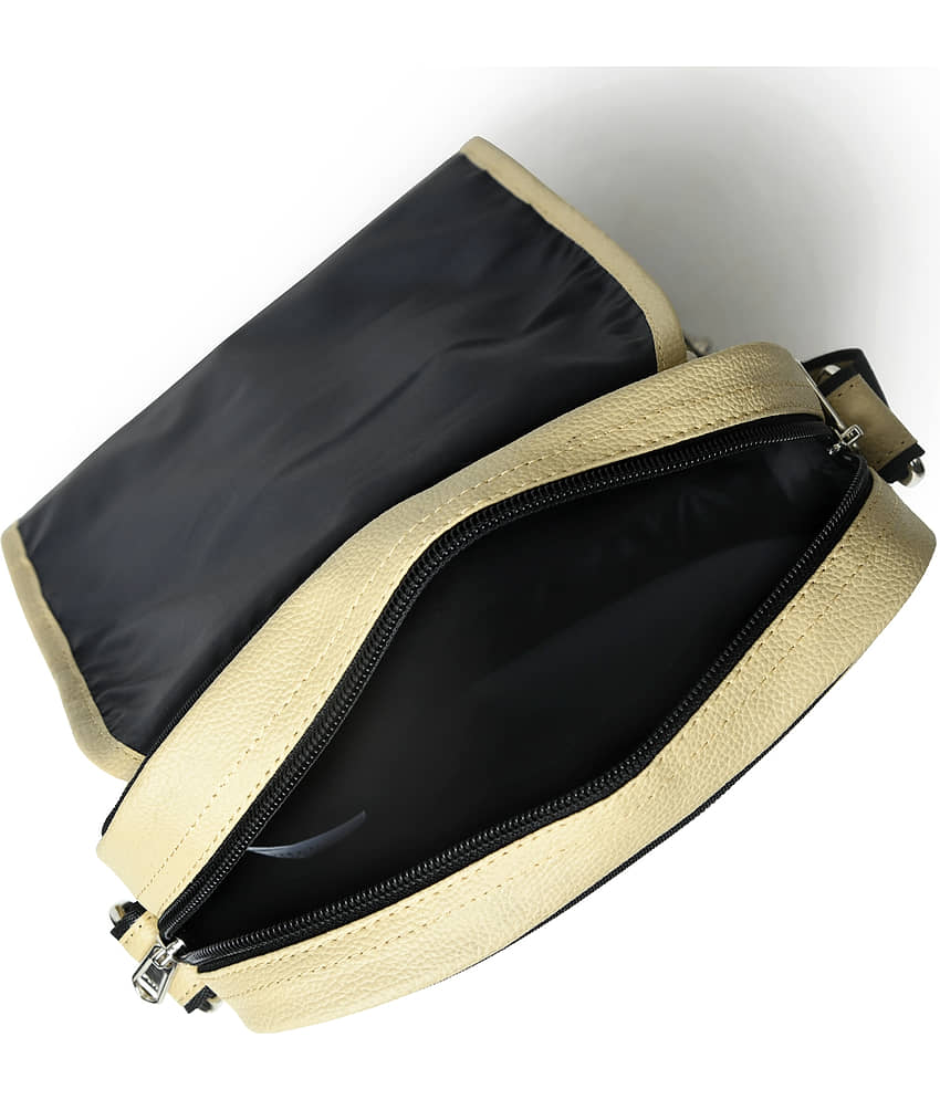 MATRICE - Cream Solid Messenger Bag view 2