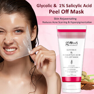 Globus Naturals Glycolic 1 Salicylic Acid Anti Acne Peel Off Mask For Oily Acne Prone Skin Natural Ayurvedic Formula Chemical Free Cruelty Free 100 gms view 2