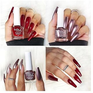 Nail Polish 12-Free Formula Quick Dry Long-Lasting Chip Resistant High Glossy Shine Vegan Made in India Nail Paint For Women 5ml (Scarlet Spark Pack of 2) view 2