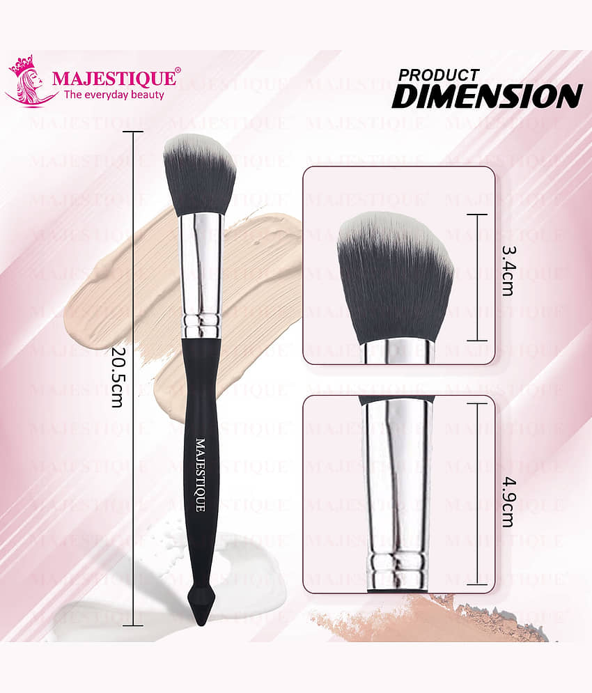 Majestique Professional Large Powder Brush Premium Synthetic Kabuki Brush for Women/Girls - 1 Pcs view 2