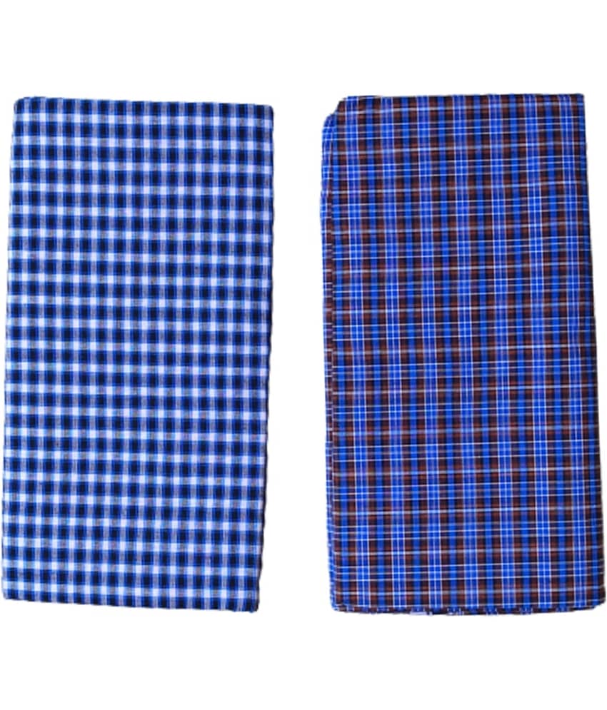 VUNNAVA Polyester Men's Lungi Multi ( Pack of 2 ) view 2