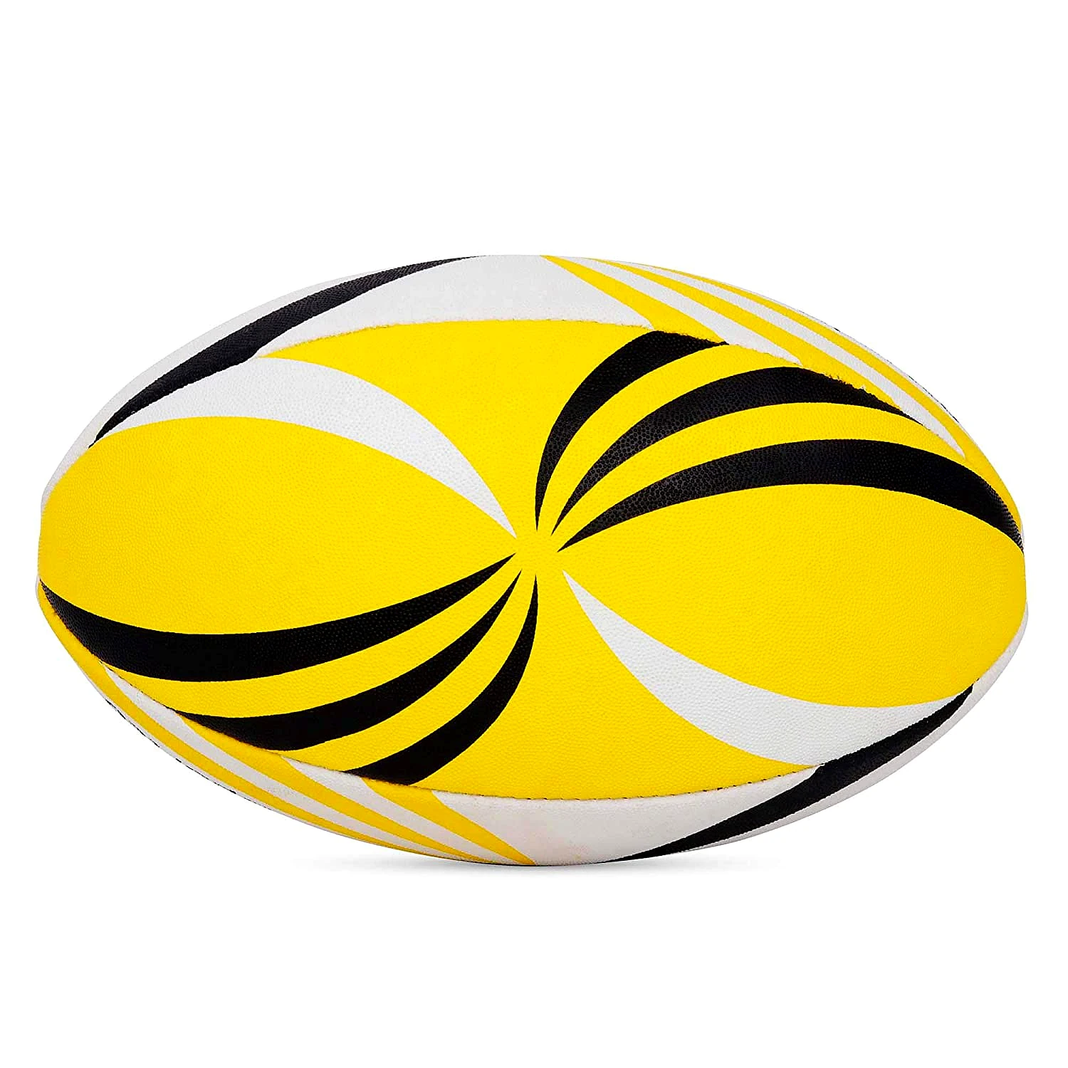 Cosco Synthetic Rugby Ball, Yellow-White-Black Size 5: Durable and Reliable Rugby Ball for Training and Matches (Size - 5) by Total Sporting And Fitness Solutions Pvt Ltd view 2