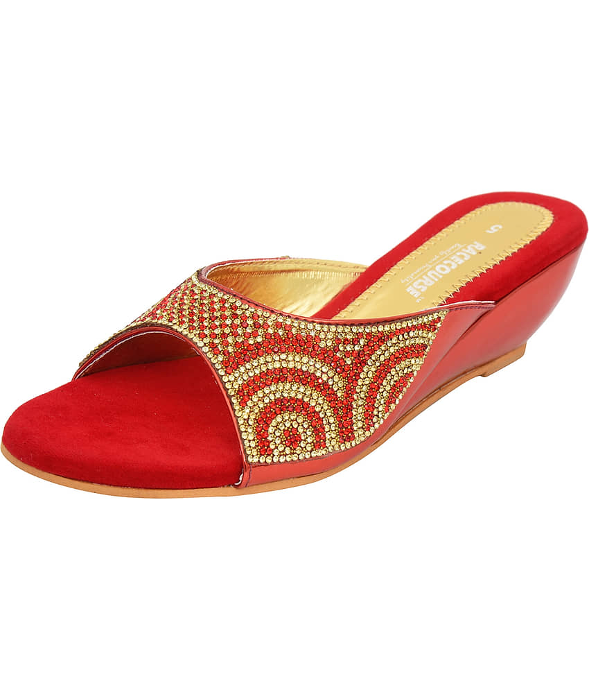 Racecourse - Red Women's Slip On Heels view 2