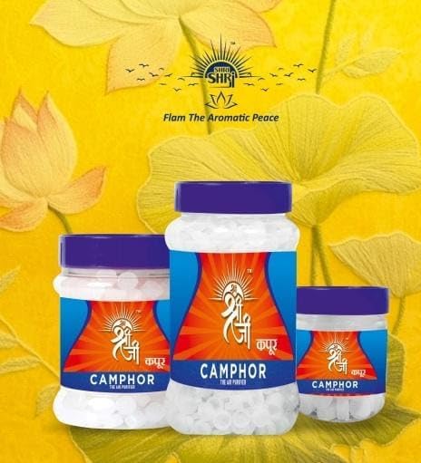 Shri Shriji Flam Aromatic Synthetic Camphor Tablets - Pack of 1 Pure Aroma Kapoor for Home, Puja, Meditation & Diffuser | Smokeless & Residue-Free for Daily Rituals & Ambiance view 2