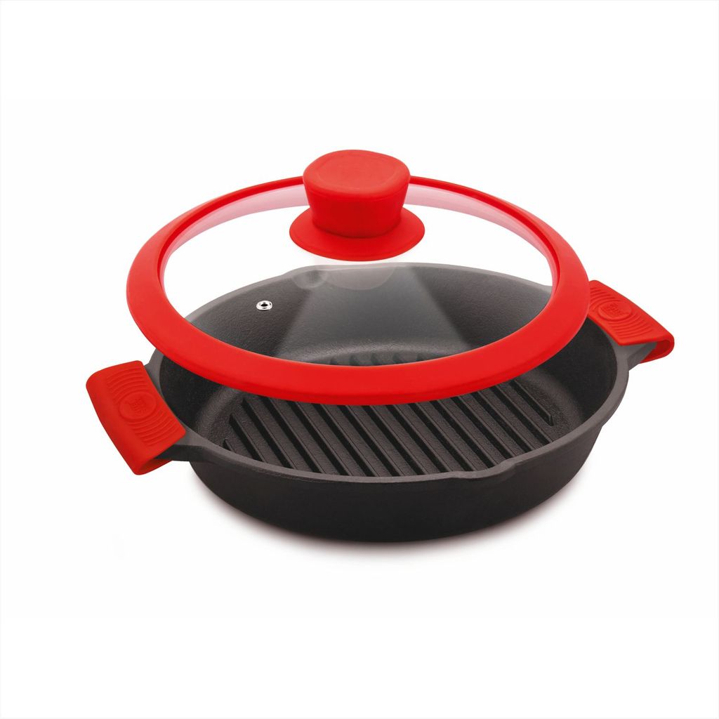 The Chef Story Throwback Series Grill Skillet With Glass Lid 26cm view 2