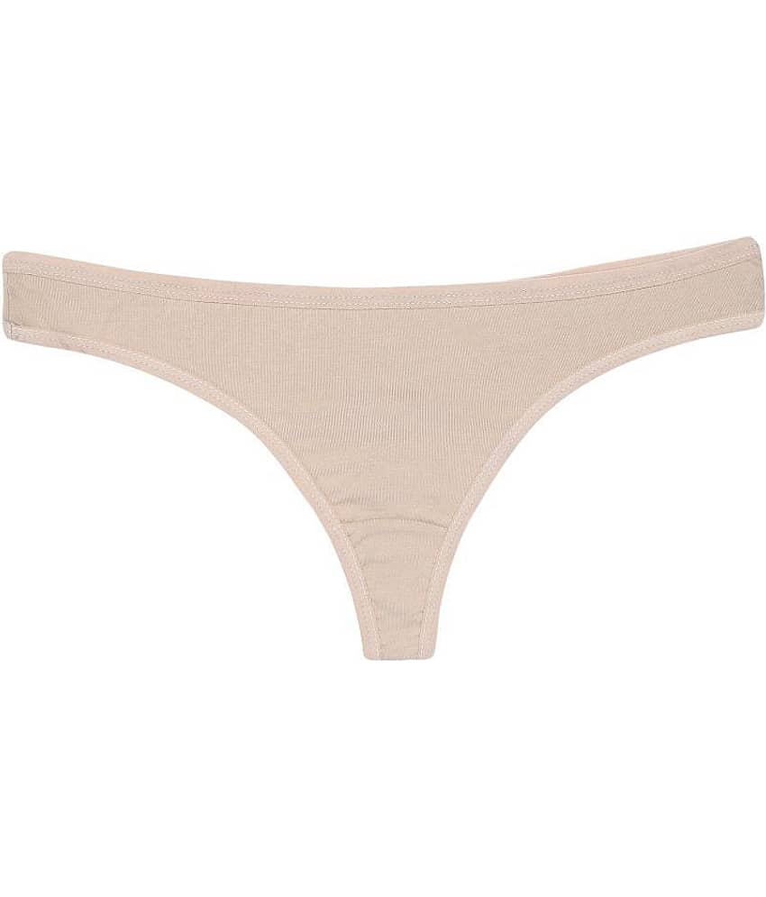 Leading Lady Pack of 3 Cotton Women's Thongs ( Multi Color ) view 2