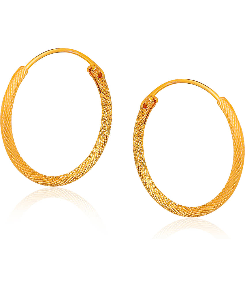 LUV FASHION Golden Bali Earrings ( Pack of 1 ) view 2