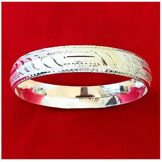 Silver Plated Silver Kada (Bracelet) For Men view 2