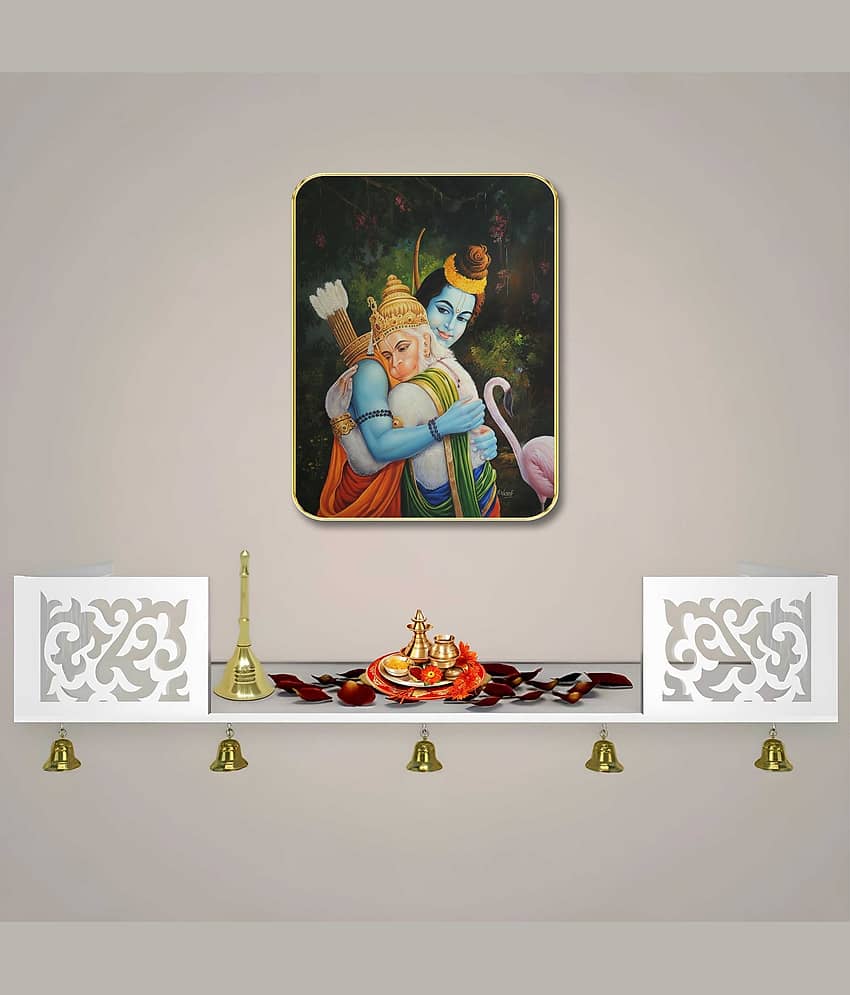 Livin'luxe Lord Ram Hanuman MDF Wall Art with Table Top Stand view 2