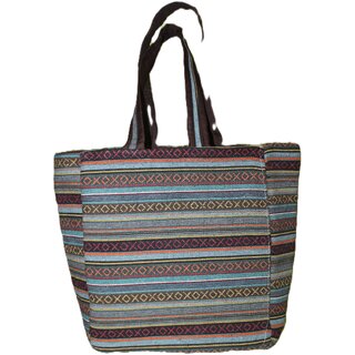 Ethnic Elephant Motif Tapestry Tote Bag view 2