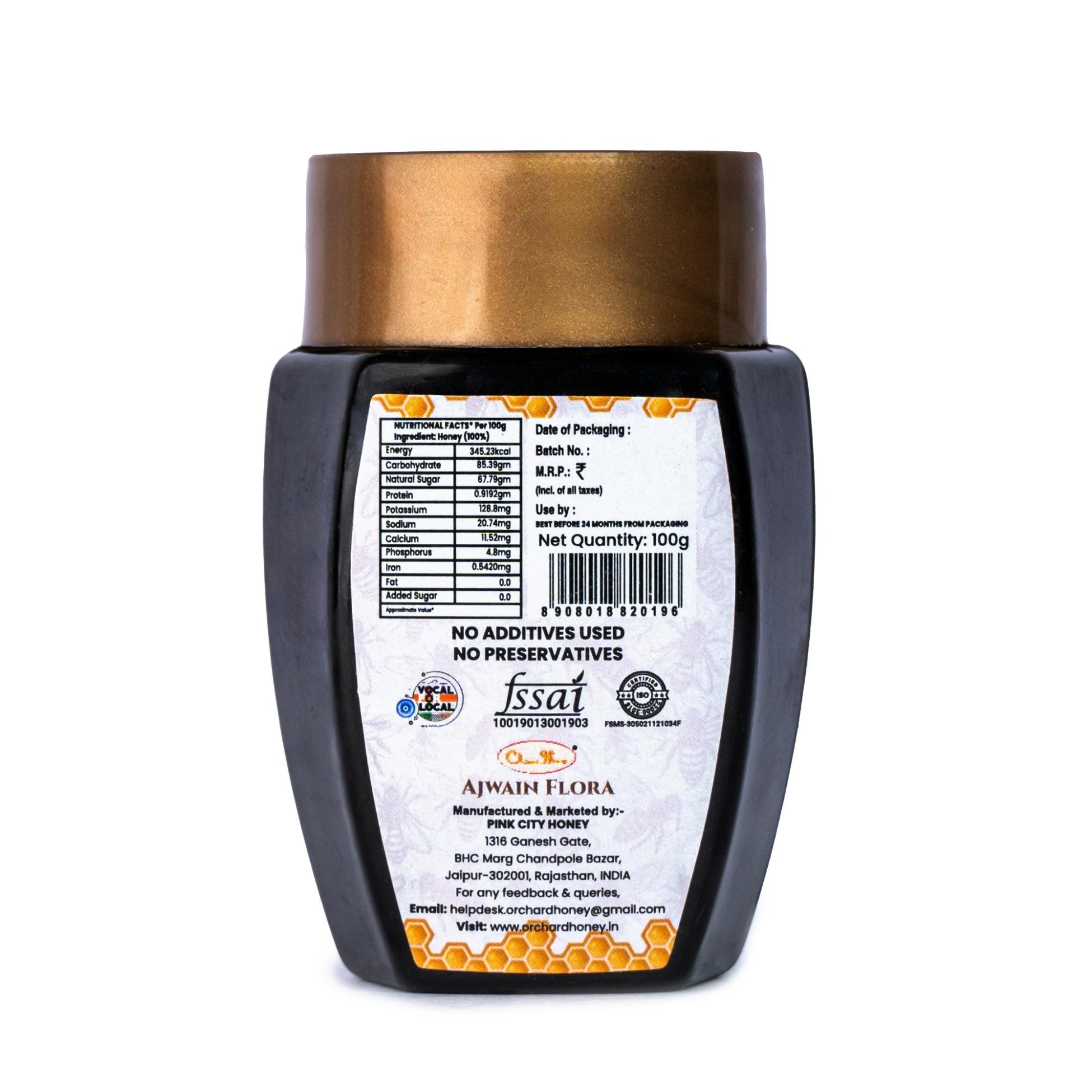Orchard Honey Ajwain Flora Honey Pure & Natural Honey, Rich in Nutrients, Boosts Immunity, Original Bee Honey (100gm) view 2