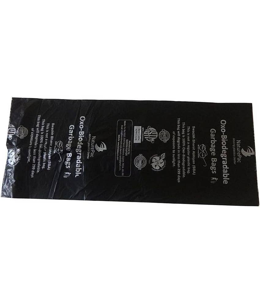 Naturepac Garbage Bags Biodegradable Premium Black Small Size 43 Cm X 51 Cm / 17x20 Inches, (180 Bags) view 2