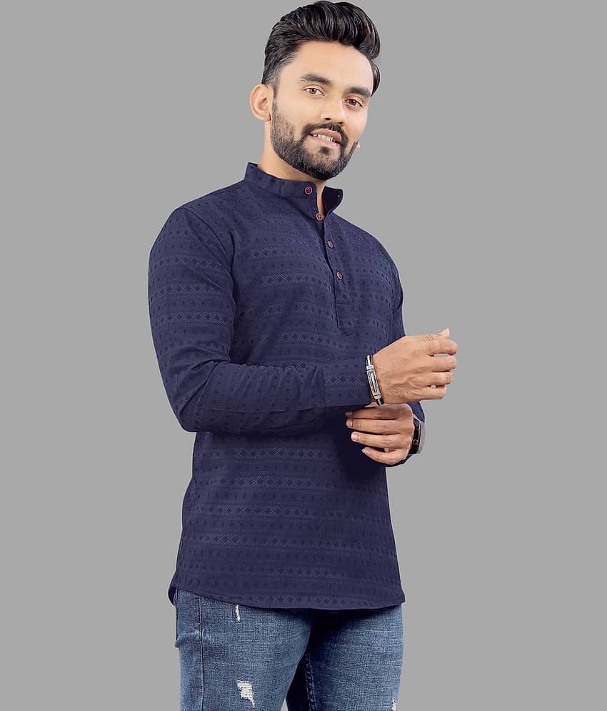 Nofilter Black Cotton Blend Men's Shirt Style Kurta ( Pack of 1 ) view 2