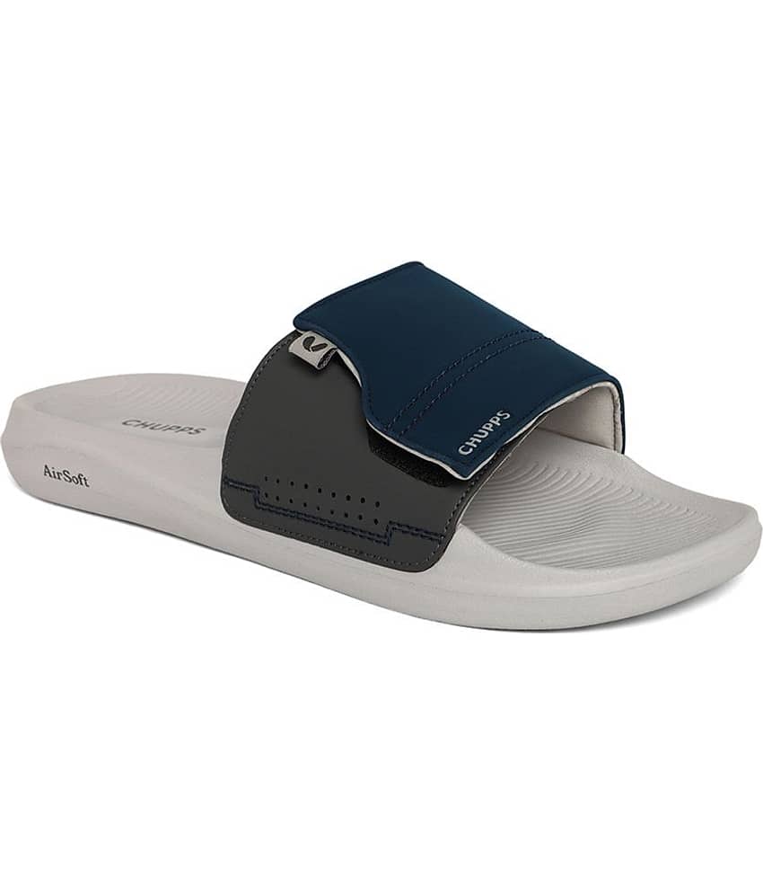 CHUPPS Navy Men's Slide Flip Flop view 2