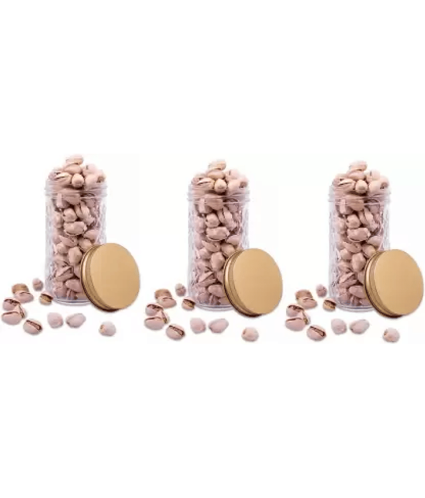 CROCO JAR - Gold Glass Food Container ( Pack of 3 ) view 2