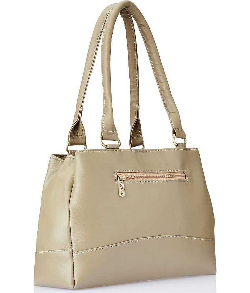 Fostelo Beige Faux Leather Shoulder Bag view 2