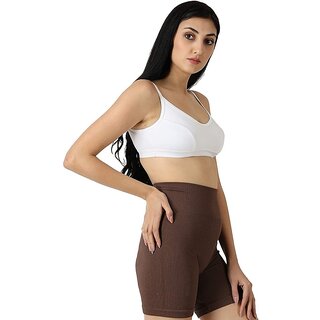 White Women's Cotton Non-Padded Underwire Full Coverage Bra view 2