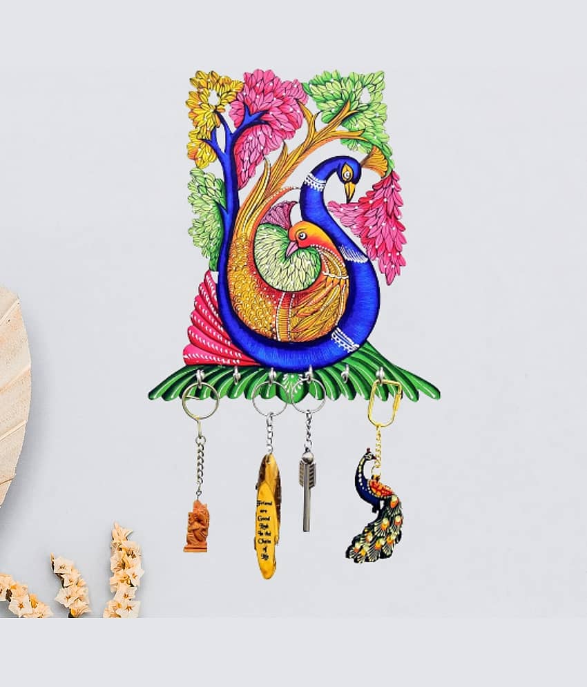 JaipurCrafts Multicolour Wood Key Holder - Pack of 1