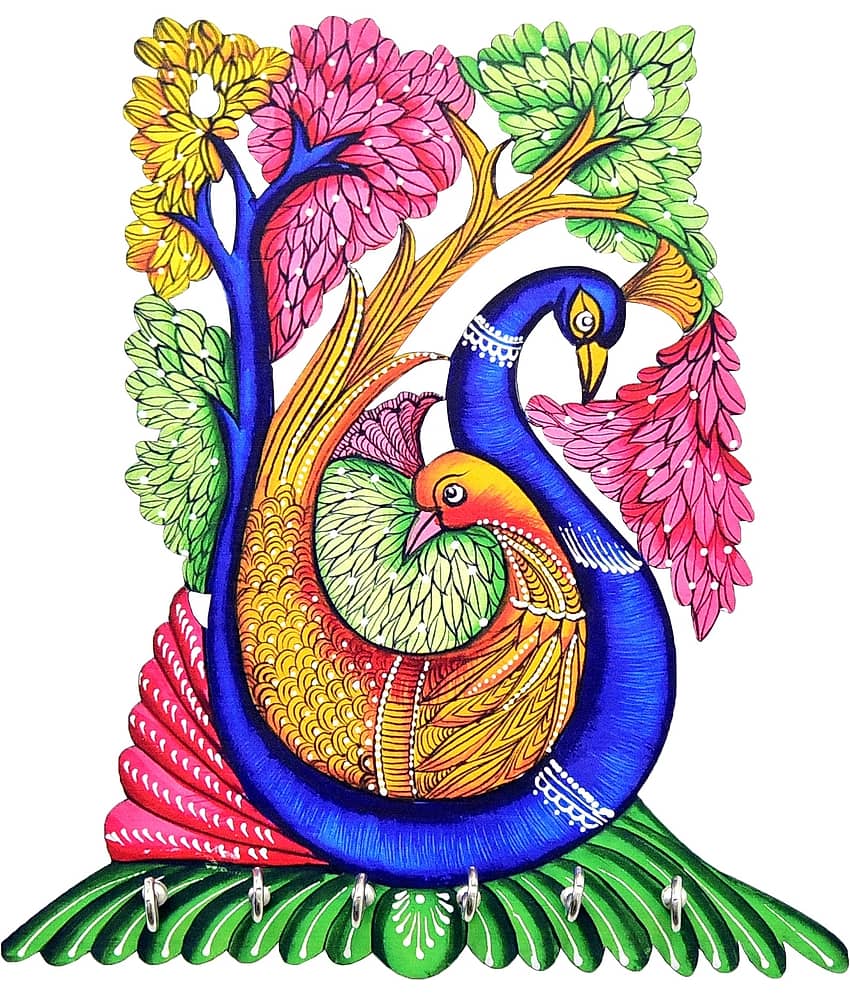 JaipurCrafts Multicolour Wood Key Holder - Pack of 1 view 2
