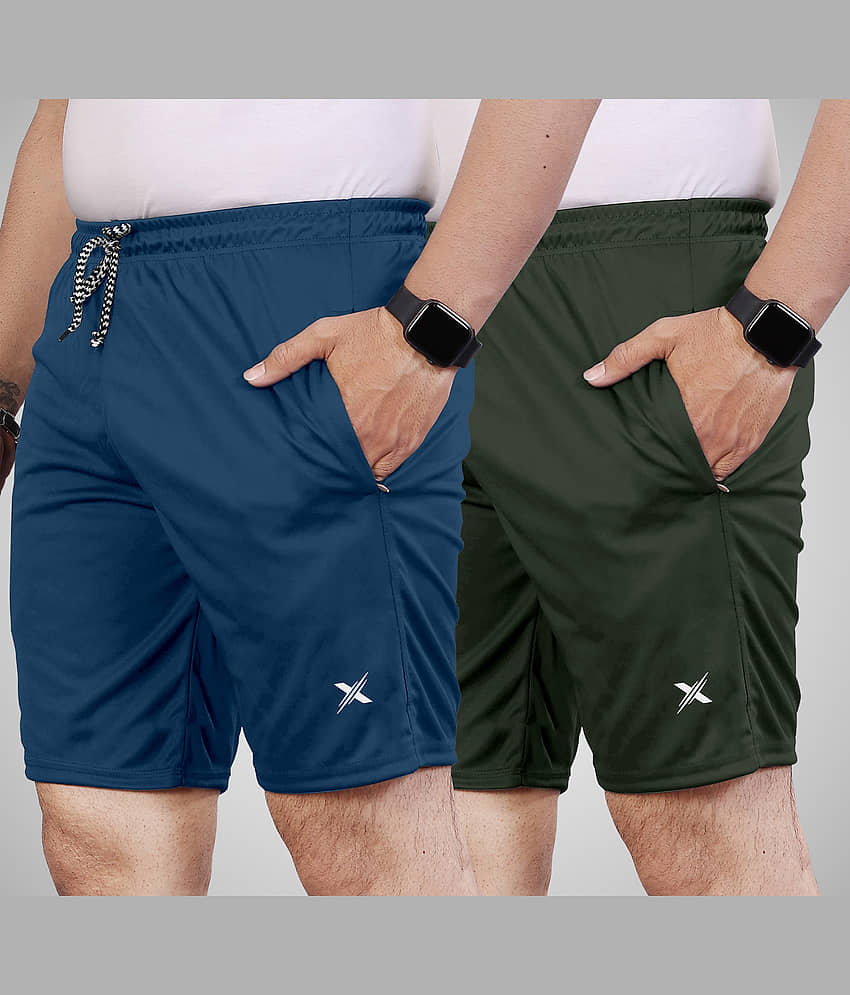 FTX Dark Grey Lycra Men's Shorts ( Pack of 2 )