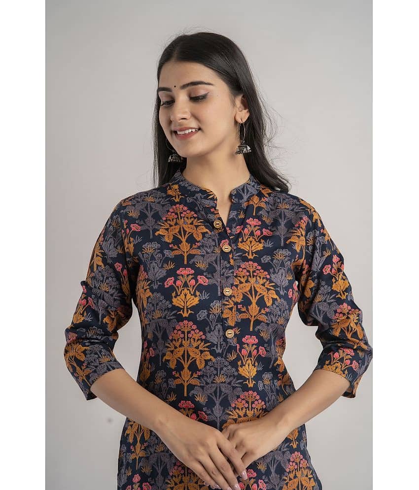 MAUKA - Multicolor Rayon Women's Straight Kurti ( Pack of 1 ) view 2
