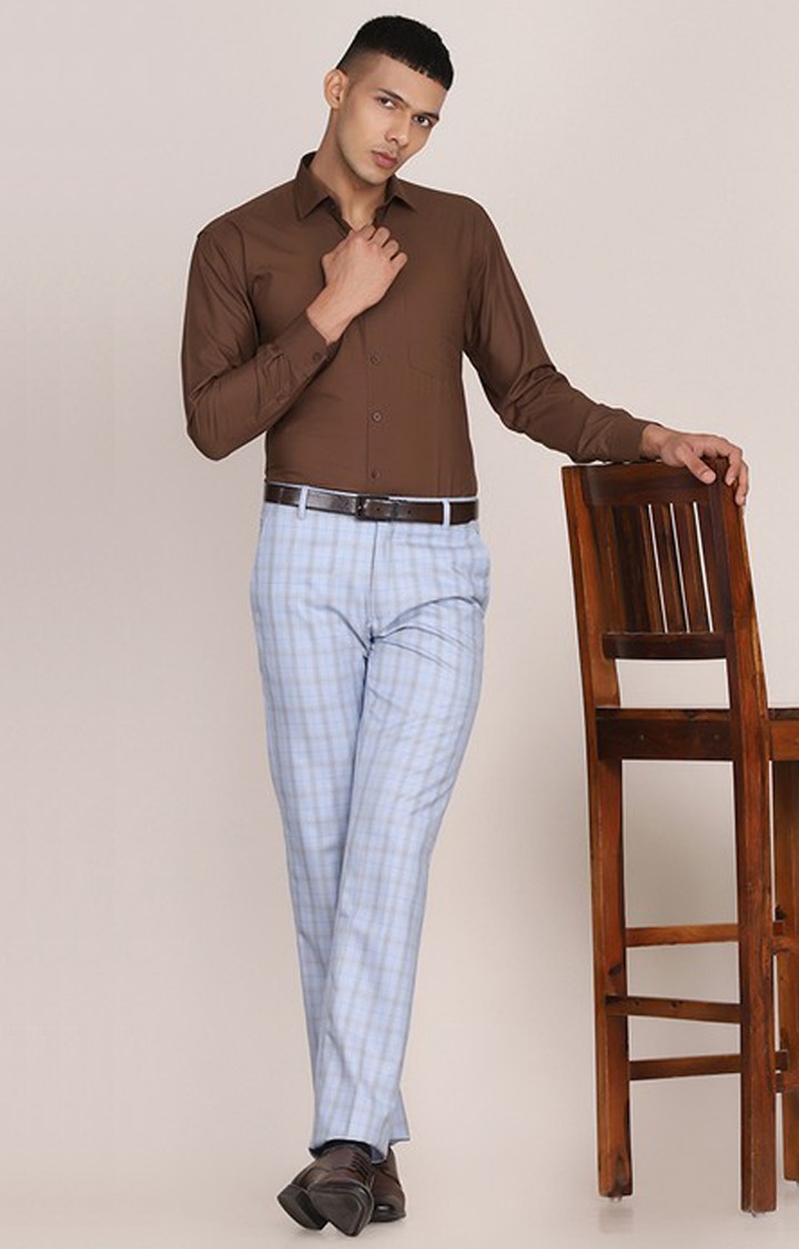 Tahvo Men Slim Fit Brown Casual Shirt view 2