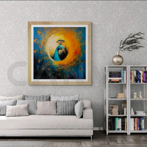 Peacock Canvas Wallart view 2