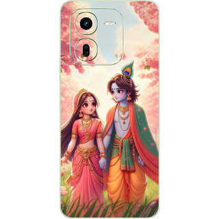 Yug Emporium Back Skin Wrap For iQOO Z9X 5G Premium Quality Full Coverage (Rani radha) (Back Cover Multicolor)