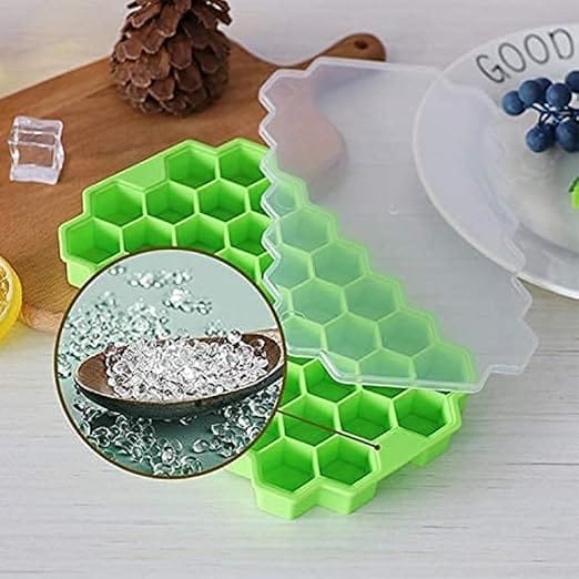 Ice Cube Tray Silicone for Freezer Honeycomb 37 Cavity Ice Cube Mould Flexible Tray for Freezer, Chocolate Cake Maker view 2