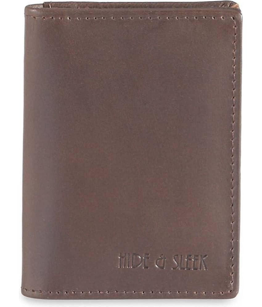 Brown Flap Mini Card Holder view 2