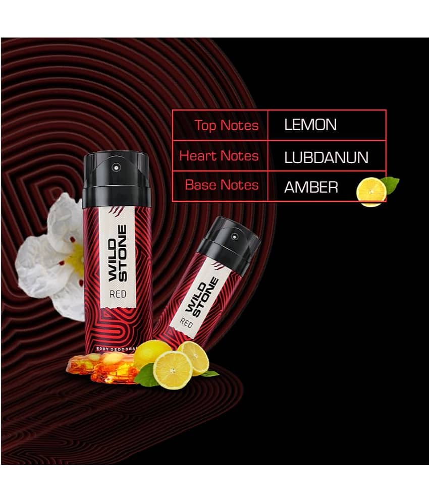 Wild StoneRed Deodorant Spray for Men 150 ml ( Pack of 2 ) view 2